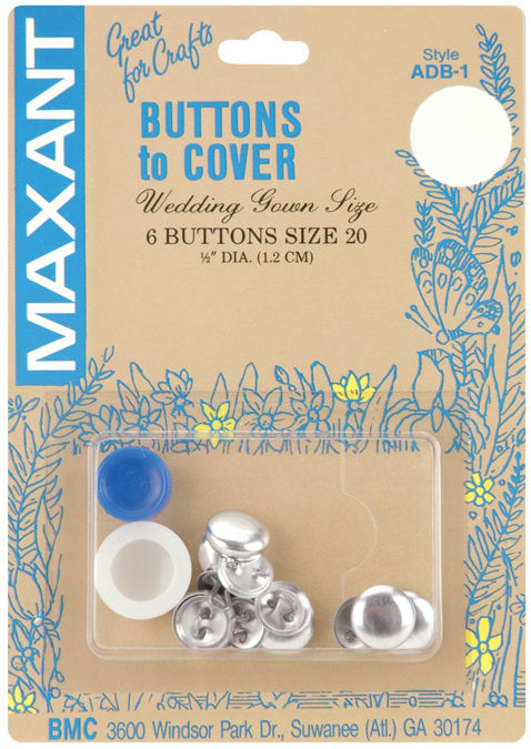 Maxant Button ADB1-20 Cover Button Kit-Size 20 1-2 in. 6-Pkg