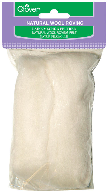 Clover 79R-7920 Natural Wool Roving 0.3 Ounce-Off White