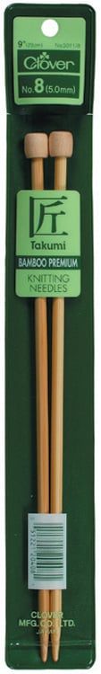 Clover 3011-0 Bamboo Single Point Knitting Needles 9 in.-Size 0