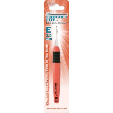 Cornerstone Products CL3942 Crochet Lite Crochet Hooks-Size E 3.5mm Red Orange