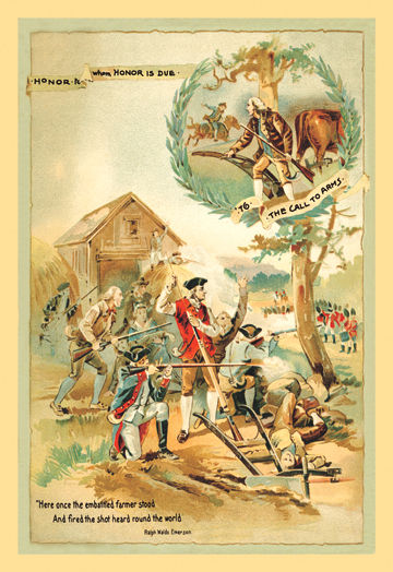 Buy Enlarge 0-587-07454-xP20x30 Here Once the Embattled Farmer Stood...- Paper Size P20x30