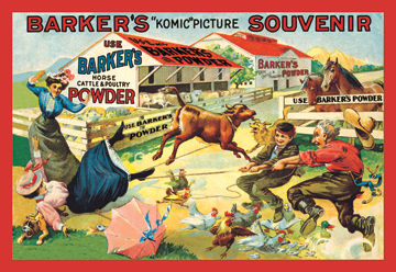 Buy Enlarge 0-587-07463-9P20x30 Barkers Komic Picture Souvenir- Barnyard Tussle- Paper Size P20x30