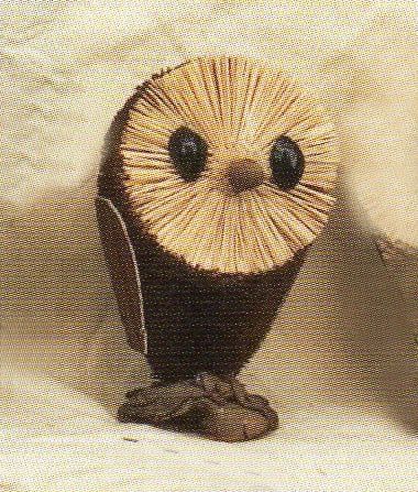 Brushart BRUSH15B Brush Art Animal Figurine Owl - Brown