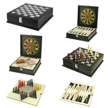 Natico 60-G057 GAME  8 IN 1  WOODEN BOX
