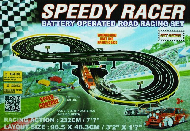 Golden Bright 6023 B-O Speed Racer Roard Racing Set
