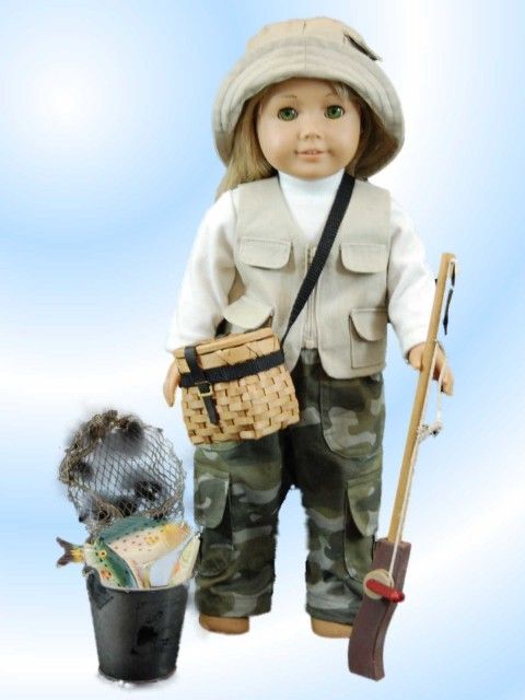 The Queens Treasures AGFA Great Outdoors Fishing Adventure Set For American Girl Doll