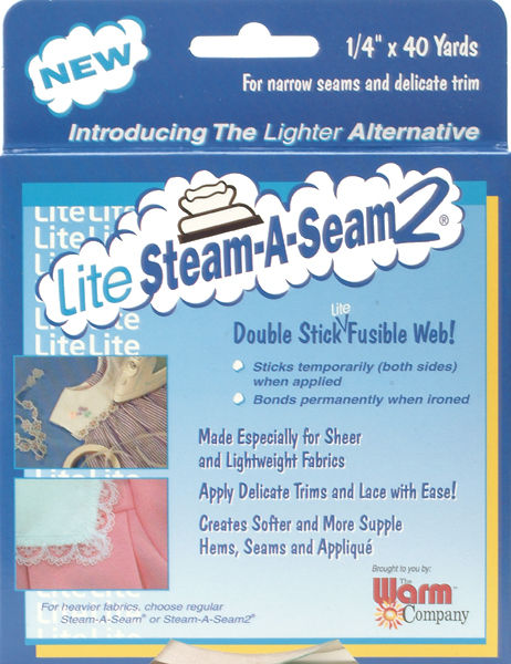 Warm Company 5409 Lite Steam-A-Seam 2 Double Stick Fusible Web-1- 4 in.X40 Yards