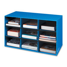 Fellowes FEL3380701 9 Compartment Classroom Cubby&#44; 16 in. x 28.25 in. x 13 in.&#44; Blue