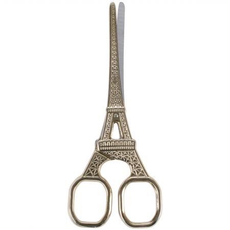 Products From Abroad M124-002 Designer Embroidery Scissors 5.5 in.-Eiffel Tower Gold