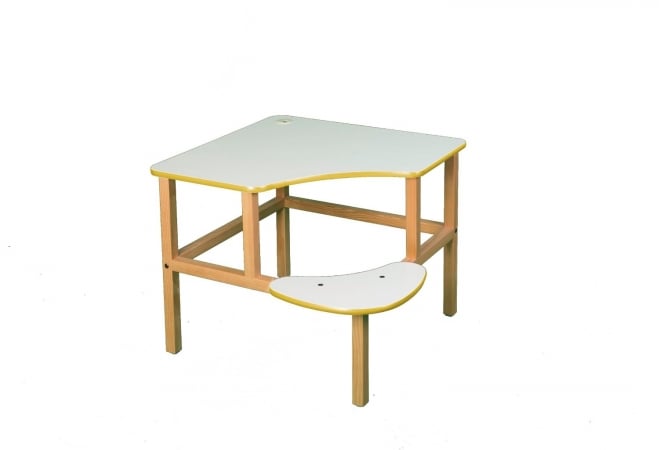 Wild Zoo Furniture s-d wht-yel-wz Student Desk - White-Yellow