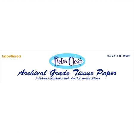 Retro Clean 70738 Archival Grade Tissue Paper - Unbuffered-24&apos;&apos;X36&apos;&apos; 12/Pkg