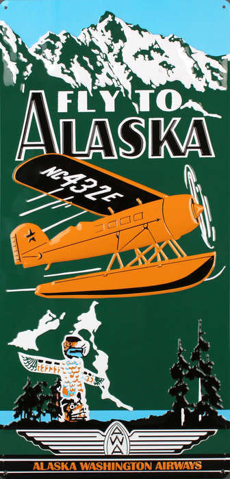 Aviation Signs ART009 Fly Alaska Tin Sign