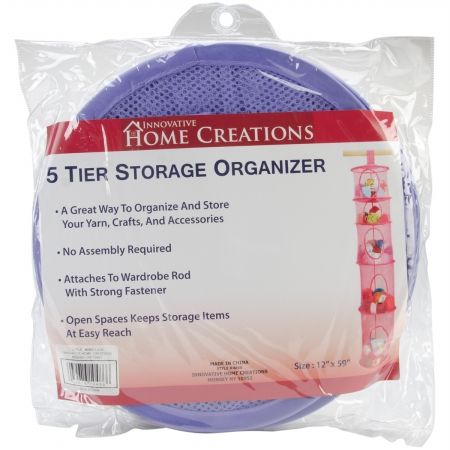 Innovative Home Creations 4860-LILAC 5 Tier Storage Organizer 12&apos;&apos;X59&apos;&apos;-Lilac