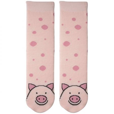 K Bell TUBE-13327 Tubular Novelty Socks-Pig - Pink Bubbles