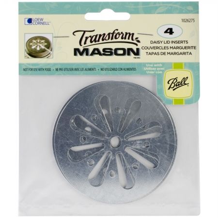 Transform Mason Ball Lid Inserts 4/Pkg-Daisy