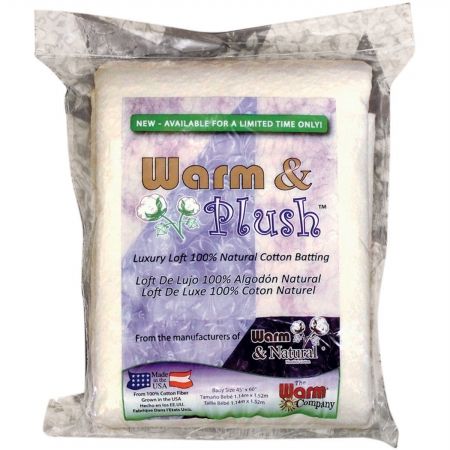 Warm & Plush Cotton Batting-Crib Size 45&apos;&apos;X60&apos;&apos;