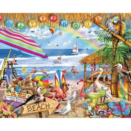 Jigsaw Puzzle 1000 Pieces 24&apos;&apos;X30&apos;&apos;-Happy Hour