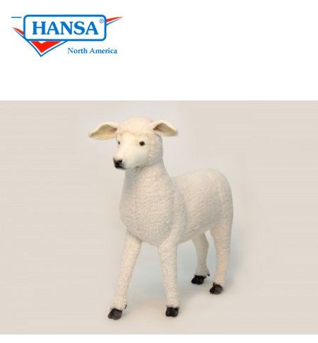 Hansa 6338 Lamb Stool Plush Toy&#44; 31 L X 27 H in.