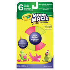 Crayola CYO574512 Model Magic Neon Squishy Modeling Set&#44; 6 Per Set