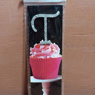 De Yi Enterprise 33016-T Cupcake Monogram Toppers - T