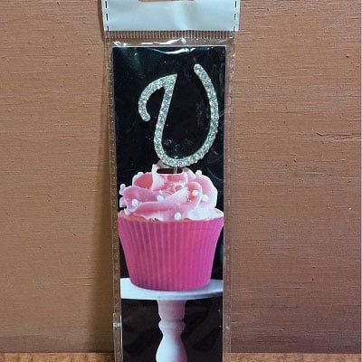 De Yi Enterprise 33016-U Cupcake Monogram Toppers - U
