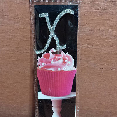 De Yi Enterprise 33016-X Cupcake Monogram Toppers - X