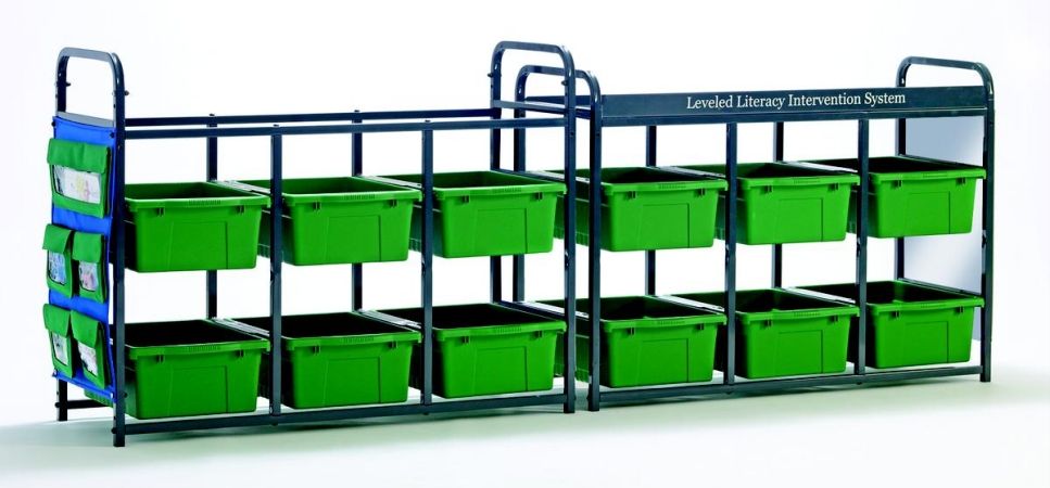 Copernicus Educational Products LLS300-G Leveled Literacy System - Lesson Storage Organizer with Green Tubs