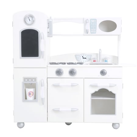 Teamson Design TD-11414W Wooden Cottage 1 Piece Kitchen Pretend Role Play Cooker Chef Toy&#44; Lily White