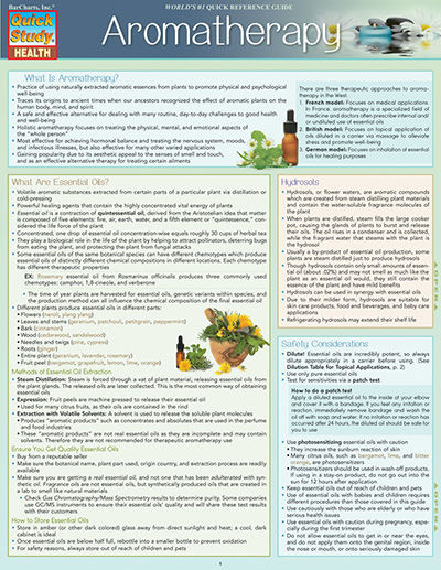 BarCharts 9781423228165 Aromatherapy Quickstudy Easel