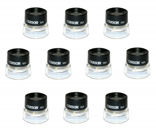 Carson Optical LL-10MU Lumi Loupe 10x Power Pre-Focused Stand Magnifier