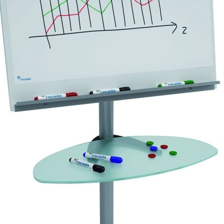 Rocada RD-619 Glass Tray for Flipchart&#44; Table
