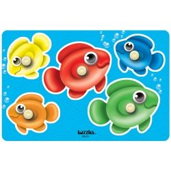 Platapilla USA PPAKN074 Bubble Fish Peg Puzzle