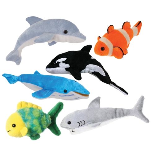 The Puppet PUC006567 Sea Life Finger Puppets&#44; Set of 6