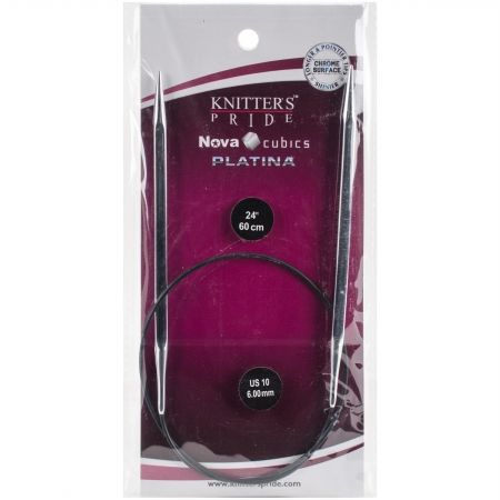 KP320211 Cubics Platina Fixed Circular Needles 24 in.&#44; Size 10-6 mm.