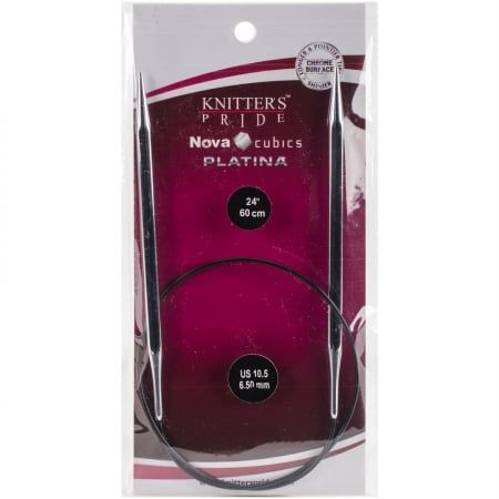 KP320212 Cubics Platina Fixed Circular Needles 24 in.&#44; Size 10.5-6.5 mm.
