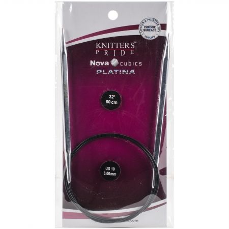 KP320241 Cubics Platina Fixed Circular Needles 32 in.&#44; Size 10-6 mm.