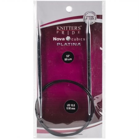KP320242 Cubics Platina Fixed Circular Needles 32 in.&#44; Size 10.5-6.5 mm.