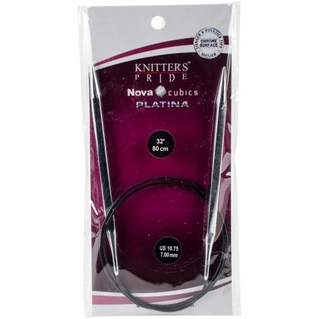 KP320243 Cubics Platina Fixed Circular Needles 32 in.&#44; Size 10.75-7 mm.