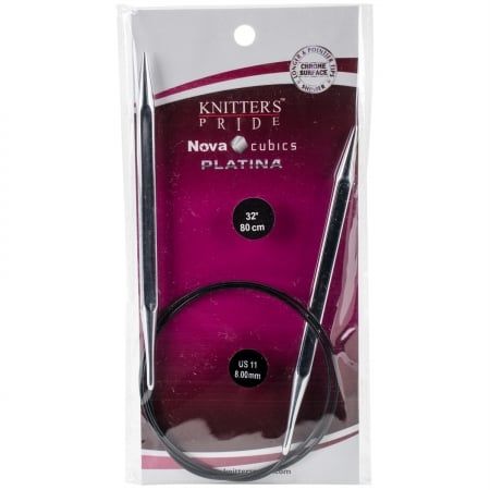 KP320244 Cubics Platina Fixed Circular Needles 32 in.&#44; Size 11-8 mm.