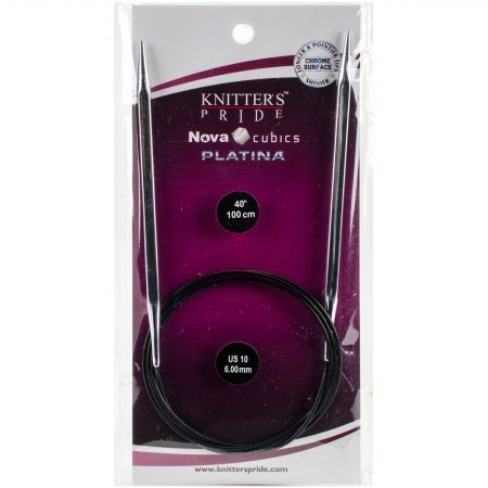 KP320271 Cubics Platina Fixed Circular Needles 40 in.&#44; Size 10-6 mm.