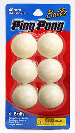 LaMi Products LM01461 6 Ping Pong Ball