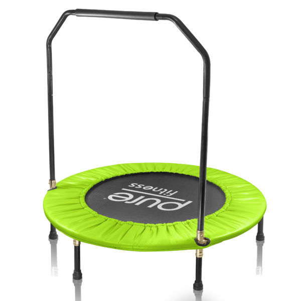 Global Quality Brands 9040MTH 40 in. Pure Fitness Mini Trampoline with Handrail Rebounder
