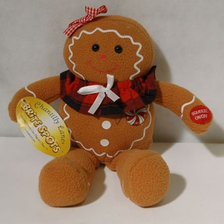 PBC International G5007 8 in. Gingerbreads Brite Spots We Wish You A Merry Christmas Plush Toy