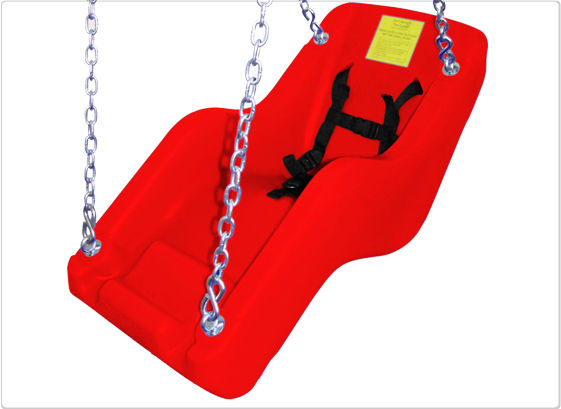 SportsPlay 382-411R JennSwing ADA Swing Seat&#44; Fire Engine Red