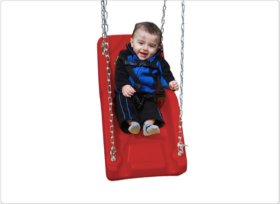 SportsPlay 382-412R Cubby ADA Swing Seat&#44; Fire Engine Red