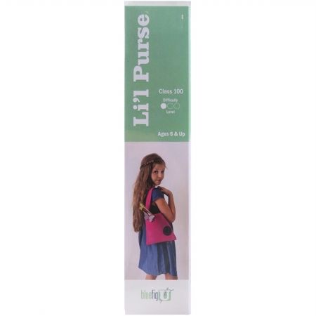 Bluefig 40512 Lil Purse Learn To Sew Class 100 Sewing Kit&#44; Peacock Blue