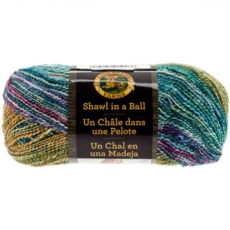 Graceful Green Lion Brand Yarn 828-306 Shawl in A Ball