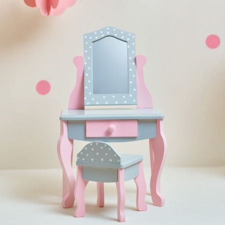 Olivias Little World TD-0207AG 18 in. Doll Furniture Vanity Table & Chair Set