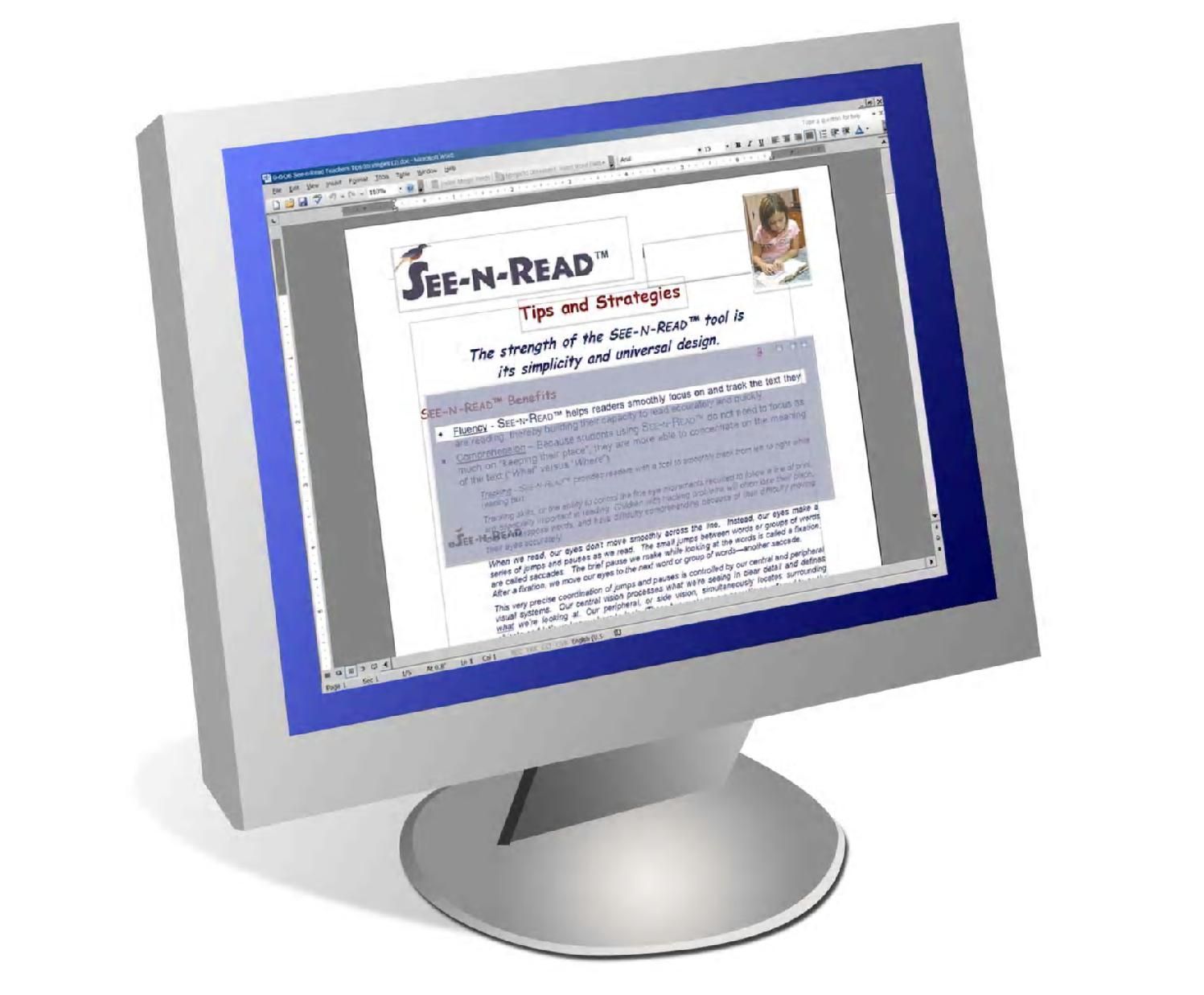 Cadena Smith Enterprises CE2001 eSee-N-Read Electronic Reading Tool for PCs- Home Edition- 1 license