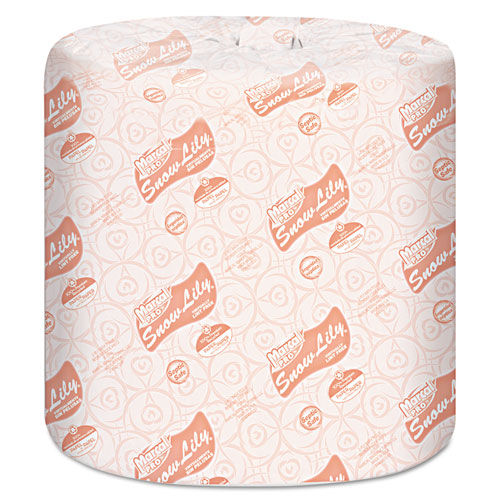 Snow Lily Recycled Bath Tissue, 2-Ply, White, 330 Sheets/Roll, 48 Rolls/Carton